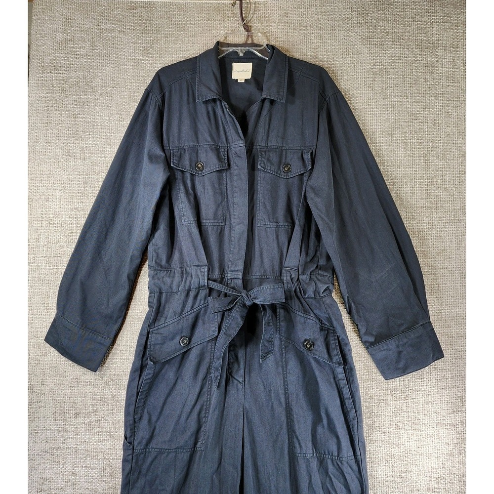 Anthropologie Navy Utility Jumpsuit